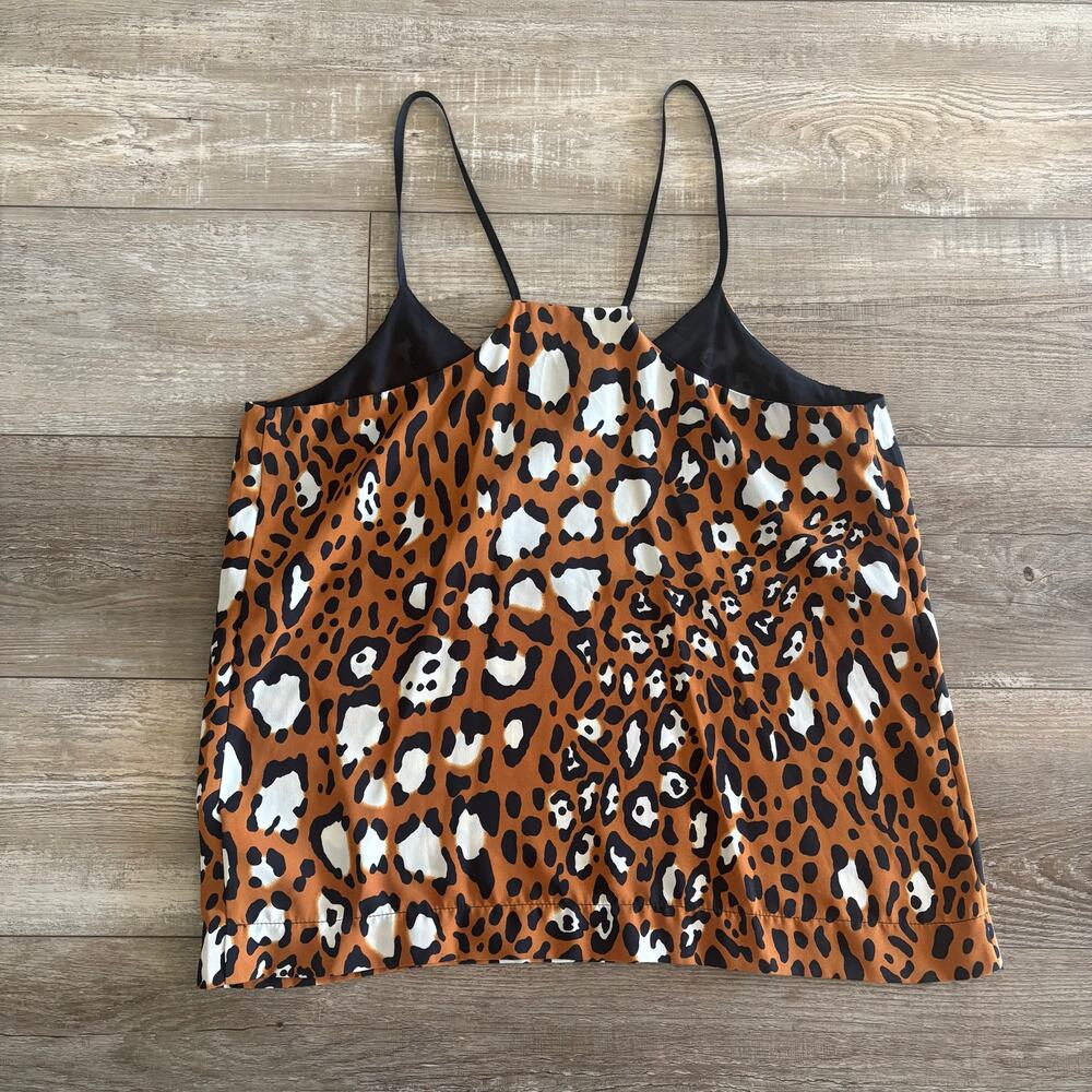 TOPSHOP Tall Cheetah Camisole‎ Top Women's Size 8 Spaghetti Strap Y2K Baddie - Picture 8 of 8